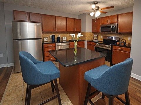 Newly Renovated Model Suite at Reserve Square in Cleveland OH - Kitchen